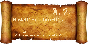 Munkácsi István névjegykártya